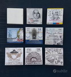 ARGENTO _ confezione 5 euro ITALIA anni vari PROOF