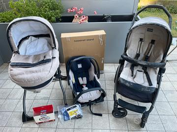 Trio Peg Perego con base auto e base con rotelle