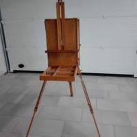 Cavalletto portatile in legno per pittore