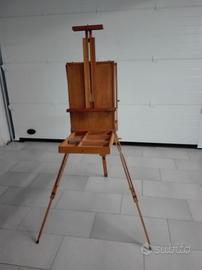 Cavalletto portatile in legno per pittore