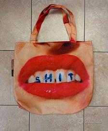Borsa in Tela TOILETPAPER  immagine " Bocca SHIT"