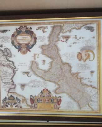 STAMPE RAFFIGURANTE IL  REGNO DI NAPOLI CON CORNIC