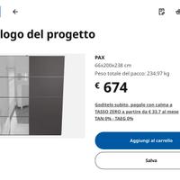 Armadio PAX IKEA con ante scorrevoli