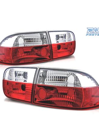 FANALI HONDA CIVIC 91-95 ROSSO CROMATO