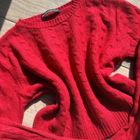 Maglione rosso a trecce Brandy Melville