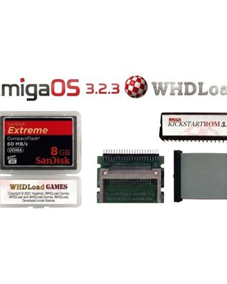 Amiga OS 3.2.3 Whdload Giochi + kit CF IDE + ROM