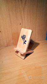 Porta cellulare artigianale stencil  Rosa Blu 