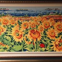 serigrafia Athos Faccicani aria tra i girasoli 