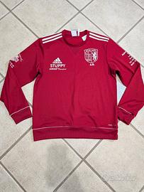 Felpa Adidas rossa mezza zip sportiva Climacool