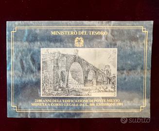 Moneta commemorativa 2100 anni di Ponte Milvio
