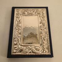 Rubrica vintage in lamina argentata