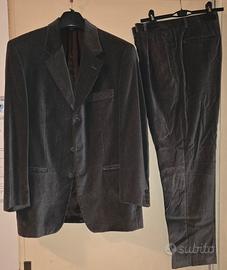 Abito velluto marrone 