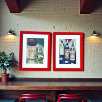 Coppia quadri pubblicità Martini anni 70 originali