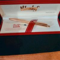 Penna a sfera Columbus placcata oro 