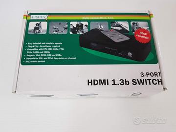 Switch HDMI 3 porte con telecomando