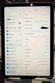 Apple Ipad mini 6.1 wifi 256 Gb come nuovo