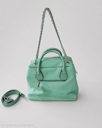 borsa Conbipel color verde menta 
