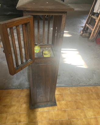 Porta lumi e candele in legno fatto a mano