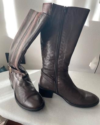 Stivali pelle marron
