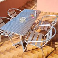 tavolino e sedie alluminio 