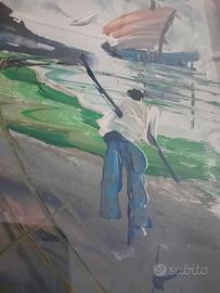 Mino Argento-Dipinto Olio su Tela  cm.40X30