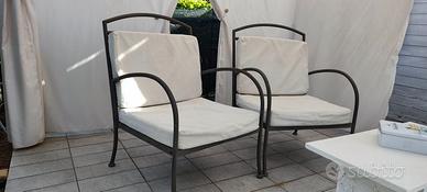 Poltrone da giardino in ferro
