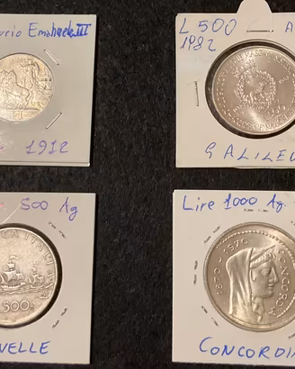 N.6 monete in argento #collezionismo #monete #Ag