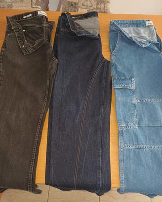 n.3 Jeans lunghi ragazzo tg. eur 40