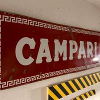 INSEGNA CAMPARI FERRO SMALTATO