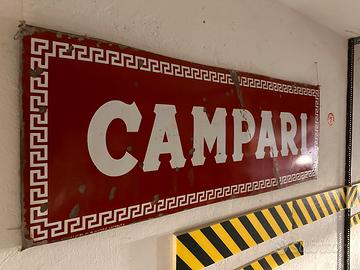 INSEGNA CAMPARI FERRO SMALTATO