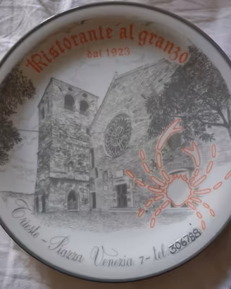 Piatto Richard Ginori Ristorante Al Granzo Trieste