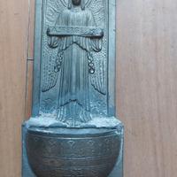 Antica acquasantiera in peltro