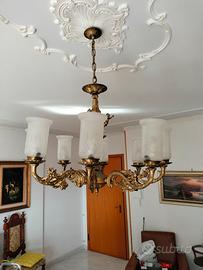 Lampadario in bronzo