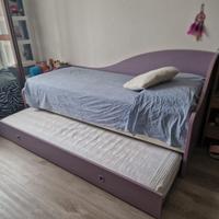 Letto singolo con secondo letto estraibile
