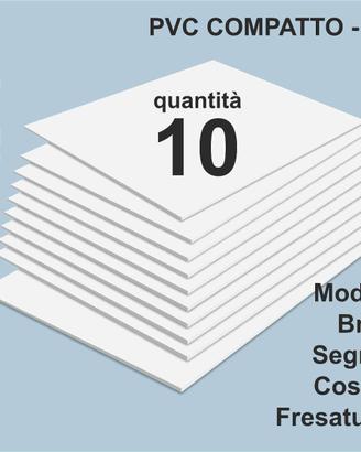10pz Pannelli in plastica PVC forex 3mm - dim. A4