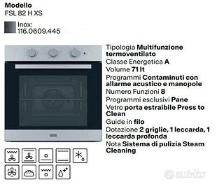 FORNO FRANKE INOX FSL82HXS NUOVO IMBALLATO