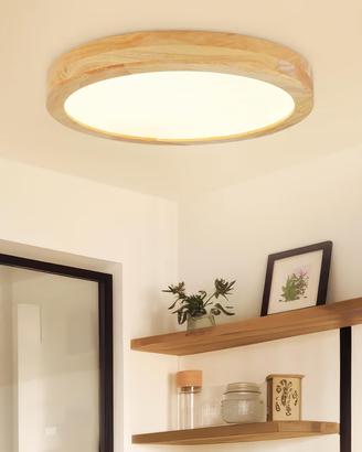 Lampada da Soffitto in Legno LED   24W – Ø30cm