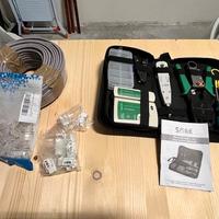 Kit Reti LAN: Crimpatrice, Tester + Cavo Cat 5e