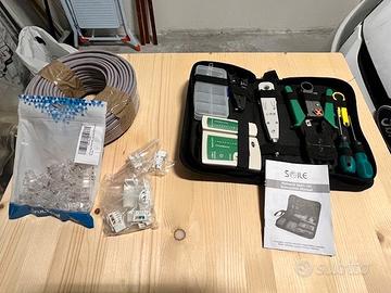 Kit Reti LAN: Crimpatrice, Tester + Cavo Cat 5e