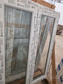 Finestra bianca nuova  in pvc 127x143.5