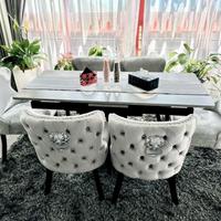 6 poltrone/sedie in velluto 