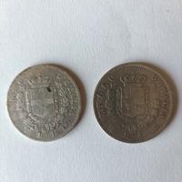2 monete 1 lira 1863 e 1867