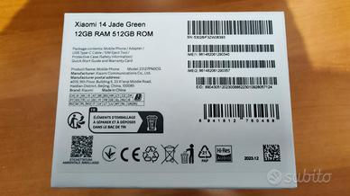 Xiaomi 14 12 GB di RAM e 512 di memoria