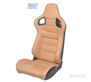 SEDILE SPORTIVO SEMI-BAUCKET STILE RS IN PELLE BEI
