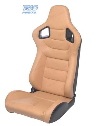 SEDILE SPORTIVO SEMI-BAUCKET STILE RS IN PELLE BEI