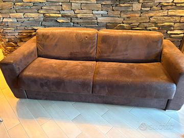 DIVANO LETTO PELLE ALCANTARA