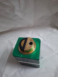 accendino da tavolo in malachite vintage
