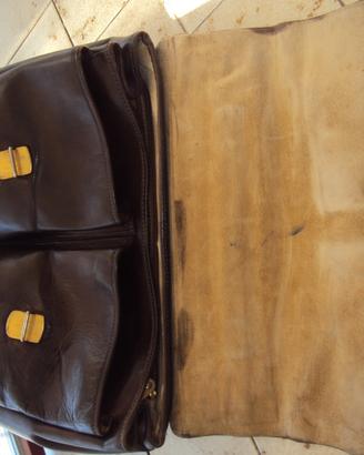 Borsa documenti vintage tramontano
