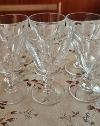 Set 6 calici in vetro trasparente h 14 cm