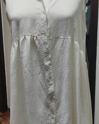 Abito camicia bianco svasato